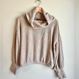 Express Women’s Turtle Neck Knit Sweater in Cream